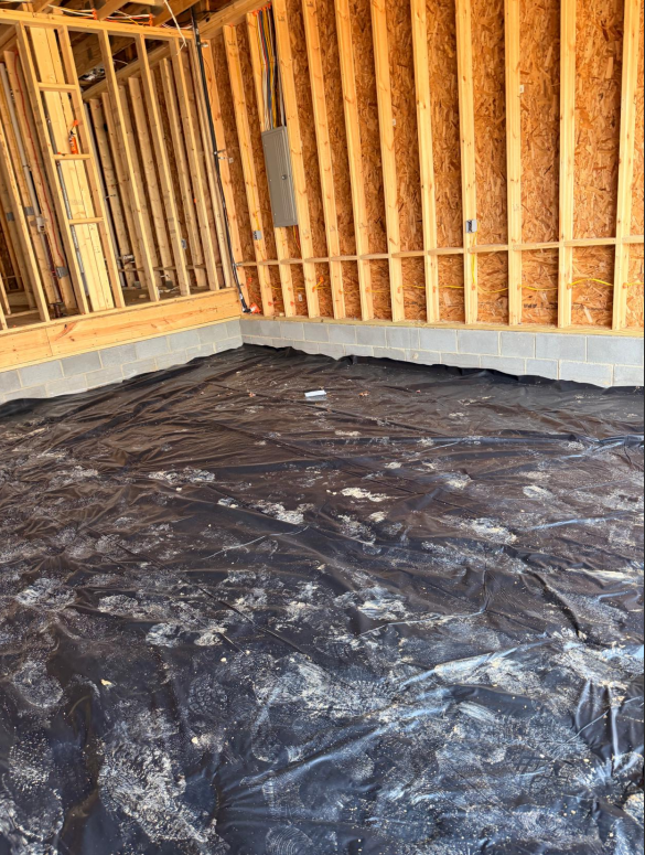 Interior framing and foundation prep